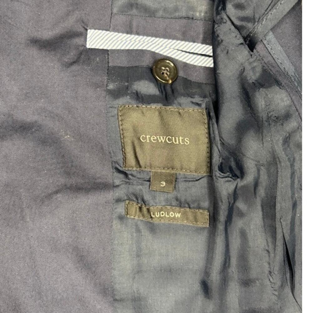 Crewcuts J.Crew Boys Ludlow Blazer & Pants Suit Set Navy Blue Formal Size 3 - Picture 6 of 11